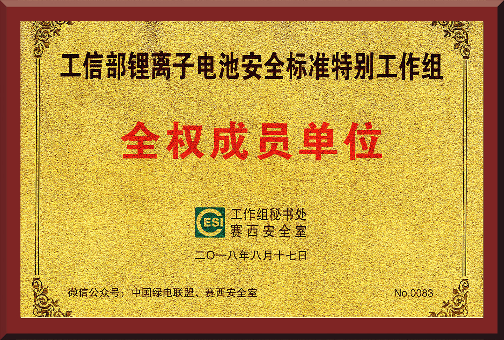 13、鋰電池安全標準特別工作組成員單位